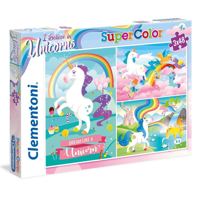 Puzzle Clementoni 3x48 Unicórnio