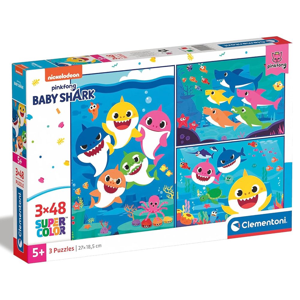 Puzzle Clementoni 3x48 Baby Shark