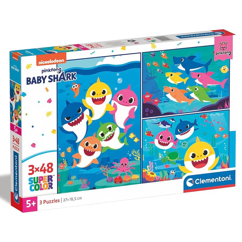 Puzzle Clementoni 3x48 Baby Shark