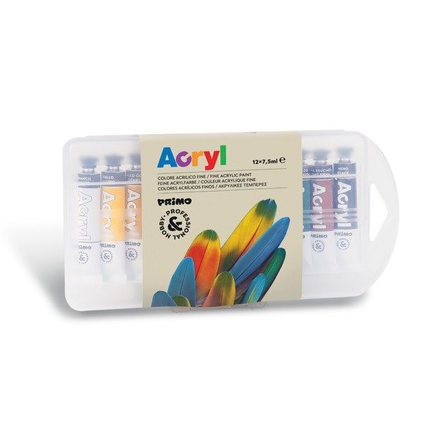 Tinta Acrílica Fina Primo c/12cores 7.5ml