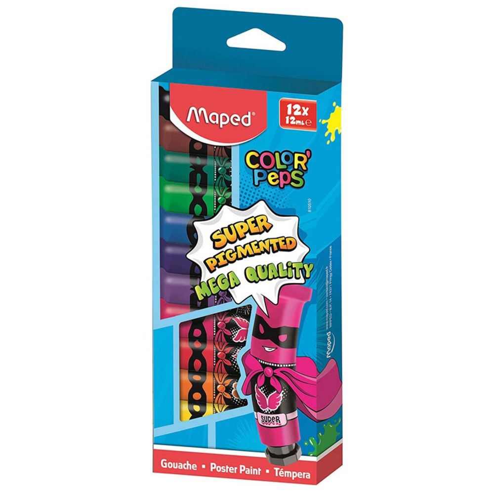 Tinta Guache Maped Color Peps c/12 cores 12ml