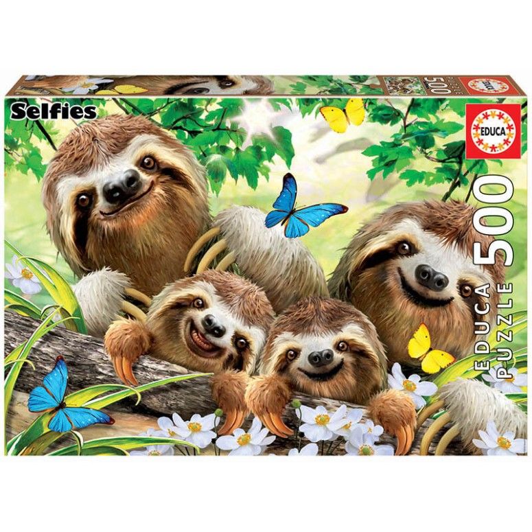 Puzzle EDUCA 500 Família de Preguiças
