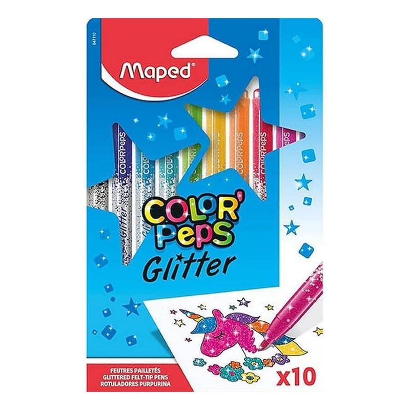 Marcador Maped Color Peps Glitter 10