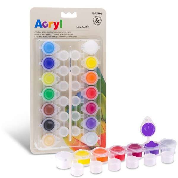 Tinta Acrílica Fina Primo c/14cores 4.5ml
