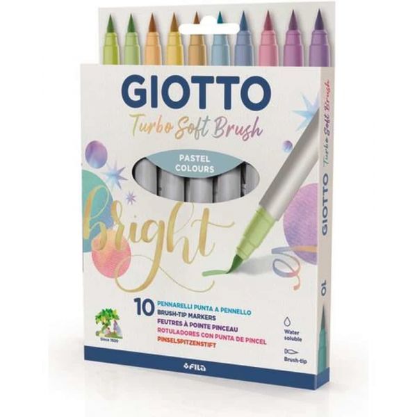 Marcadores Giotto Turbo Soft Brush Pastel 10