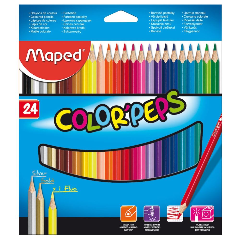 Lápis Cor Maped Color Peps Longo 24