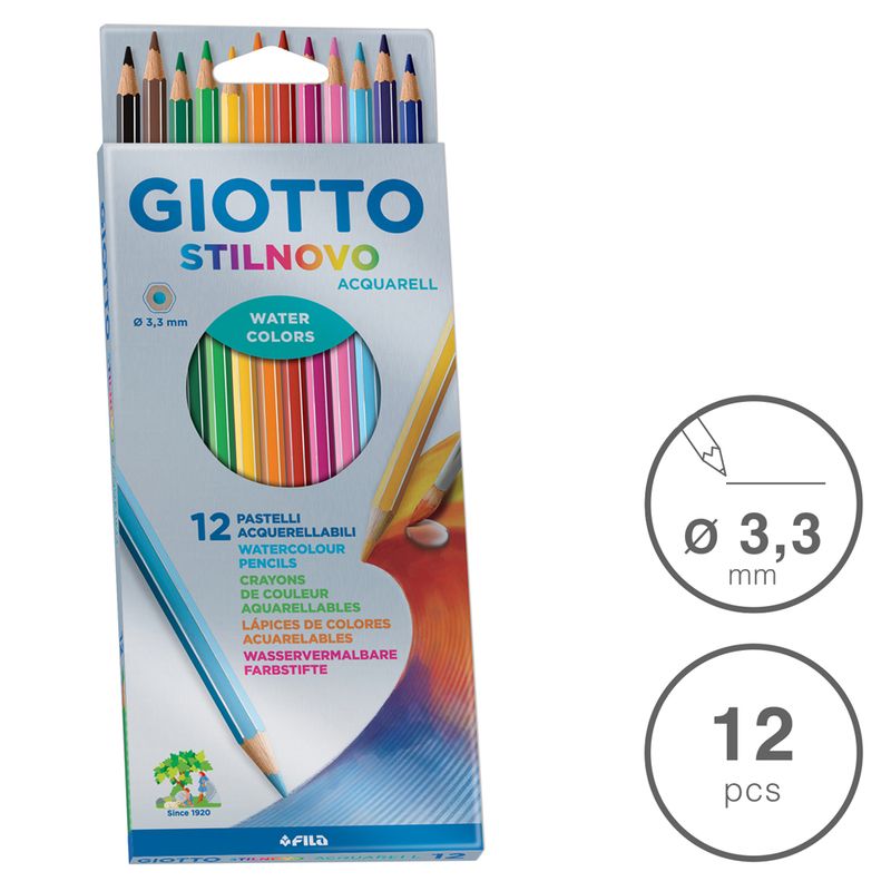 Lápis Cor Giotto Stilnovo  Acquarell 12