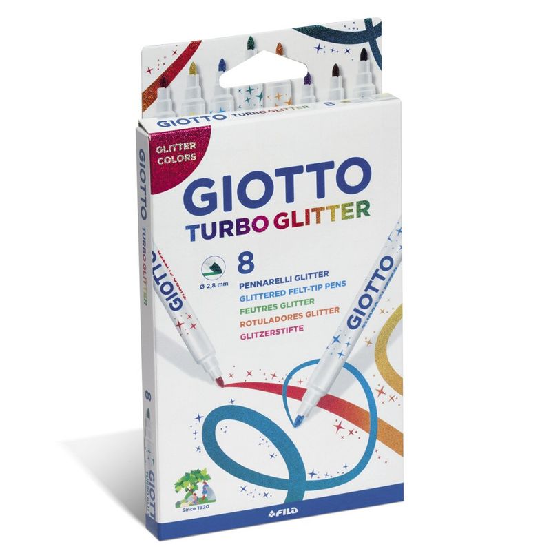 Marcadores Giotto Turbo Glitter 8
