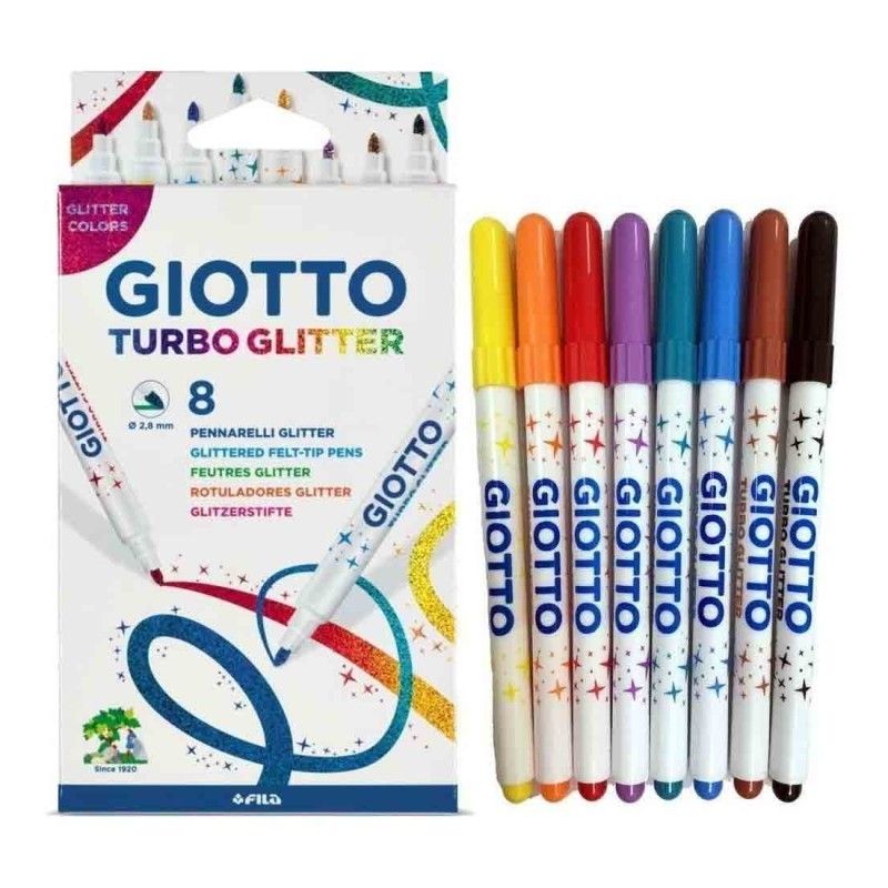 Marcadores Giotto Turbo Glitter 8