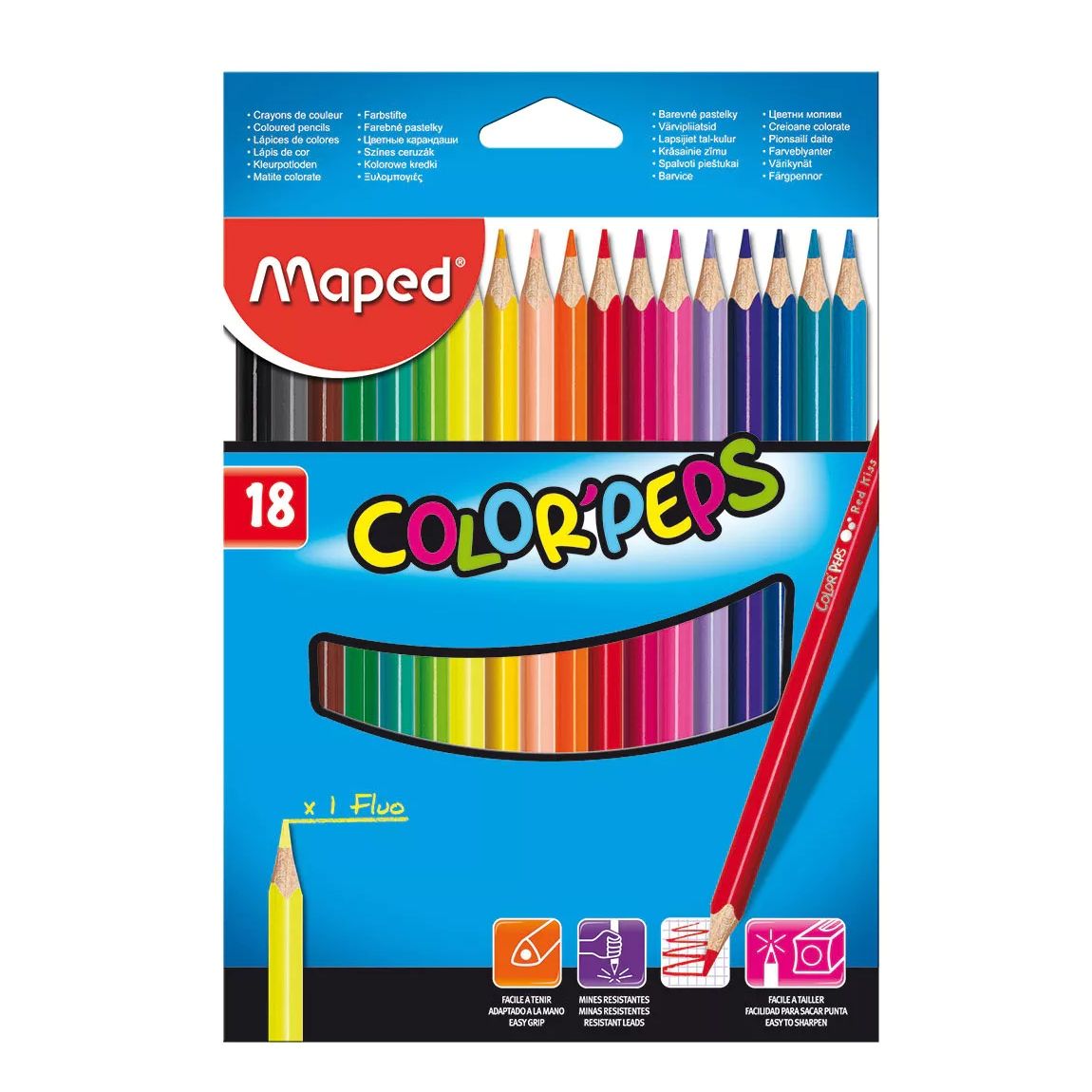 Lápis Cor Maped Color Peps Longo 18