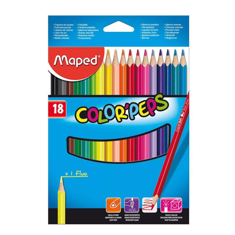 Lápis Cor Maped Color Peps Longo 18