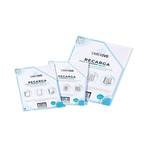 Recarga A4 Quad. p/ Caderno Intelig​. Carchivo Ingeniox