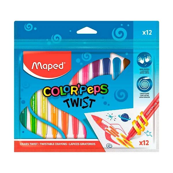 Lápis Cera Maped Color Peps Twist 12