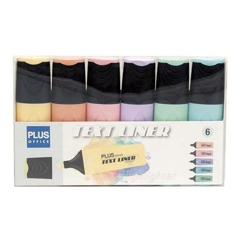 Sublinhador Plus Office Text Liner Pack Pastel