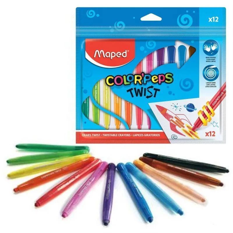 Lápis Cera Maped Color Peps Twist 12