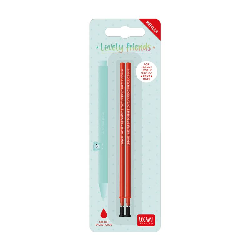 Recarga Legami Erasable Gel Pen Vermelho - 2 Unidades
