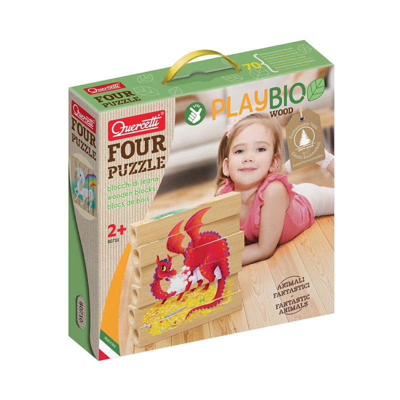 Playbio Puzzle 4 Animais Fantasia 6Pcs