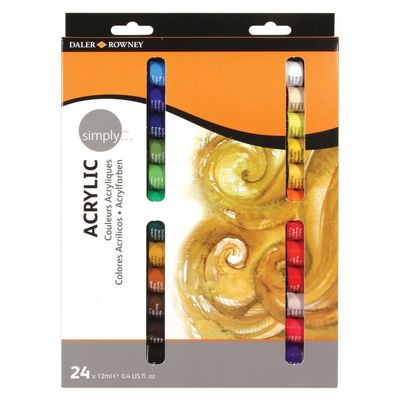 Tinta Acrílica Daler Rowney Simply 12ml c/24cores