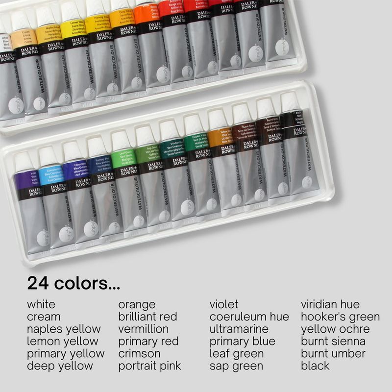Tinta Aguarela Daler Rowney c/24 CORES 12ml