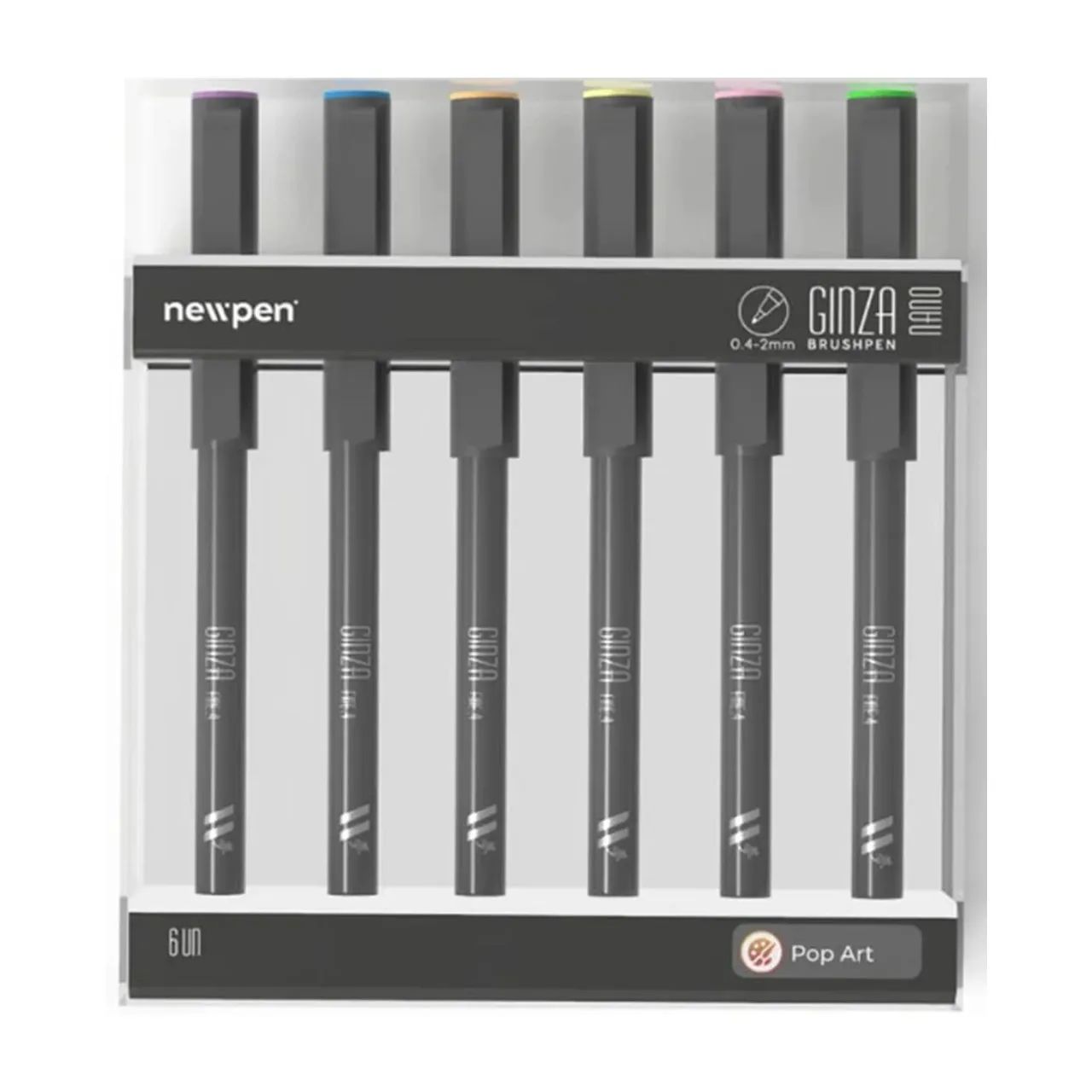 Caneta BrushPen Ginza Nano Pop Art c/6 unidades