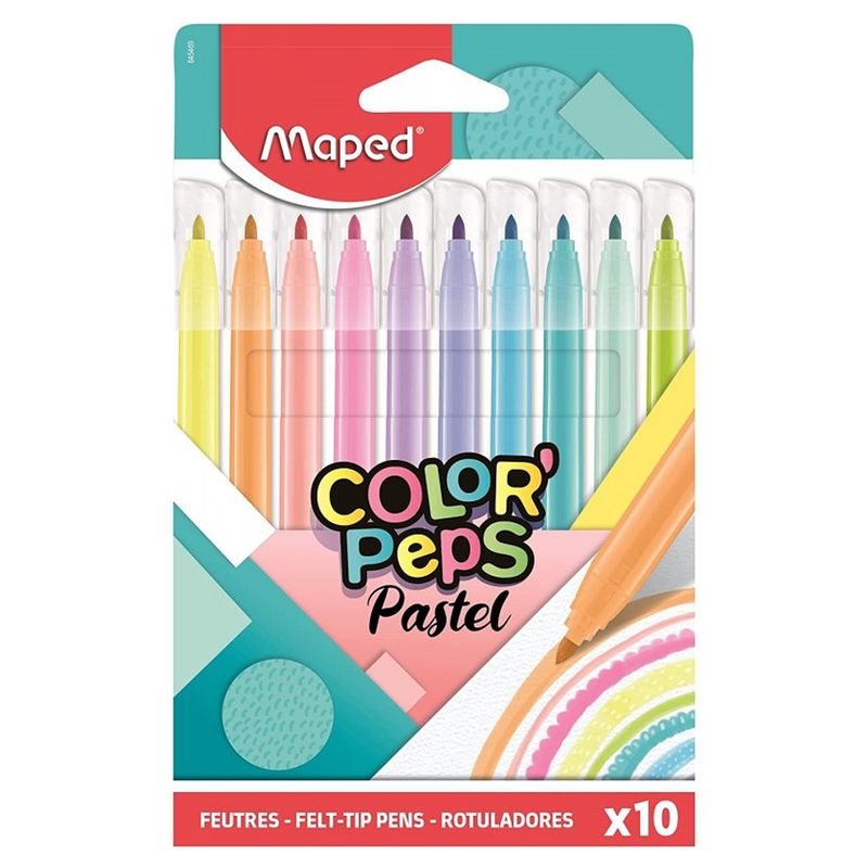 Marcador Maped Color Peps Pastel 10