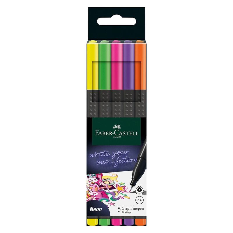 Marcador Fineliner Faber-Castell Néon