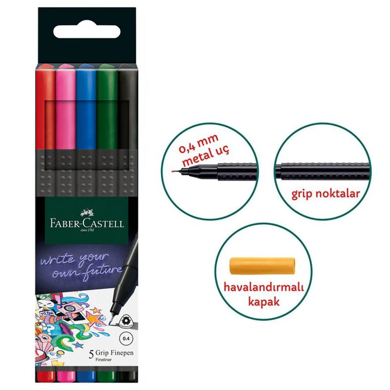 Marcador Fineliner Faber-Castell Basic