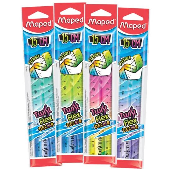 Régua Maped TWIST &amp; FLEX Decor Inquebrável 15cm