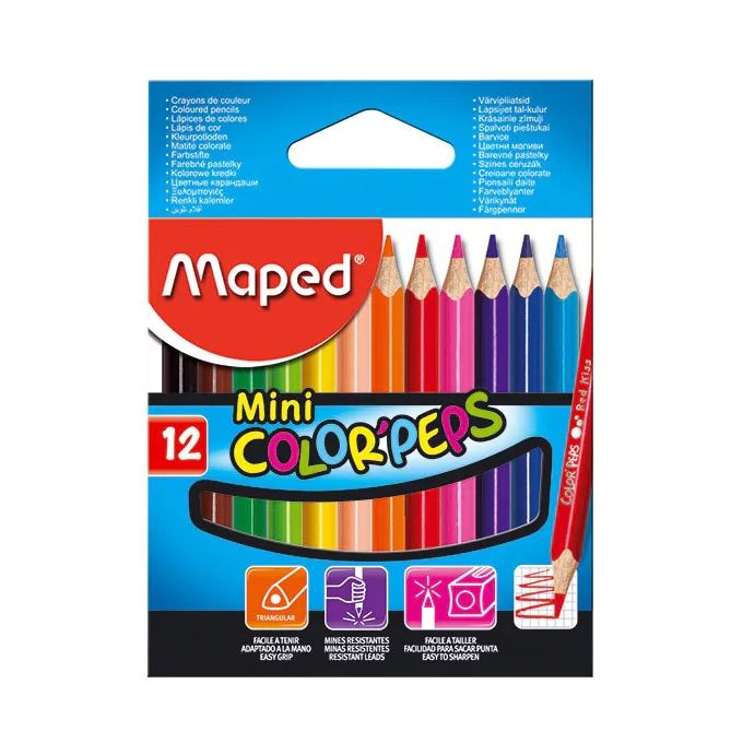 Lápis Cor Maped Color&#39;Peps Mini 12