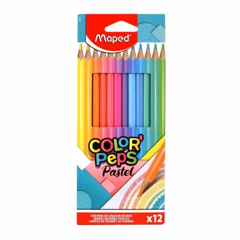 Lápis Cor Maped Color Peps Pastel 12