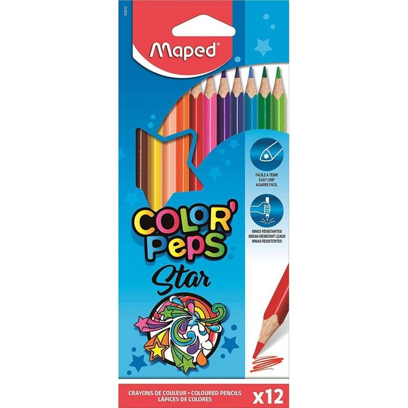 Lápis Cor Maped Color&#39;Peps Star 12