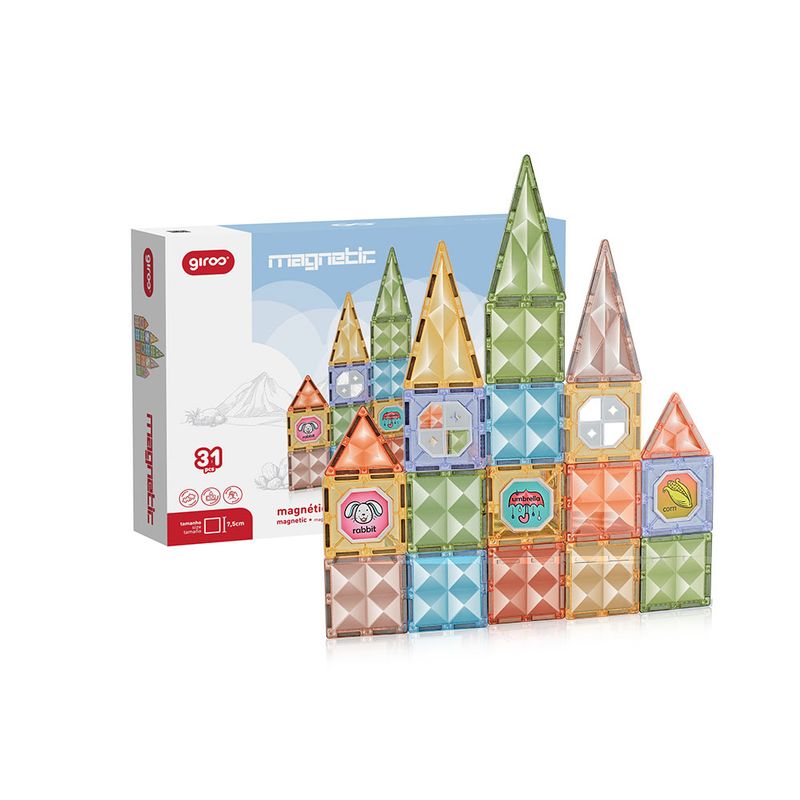 Jogo Magnético Formas Diamond 31 pcs