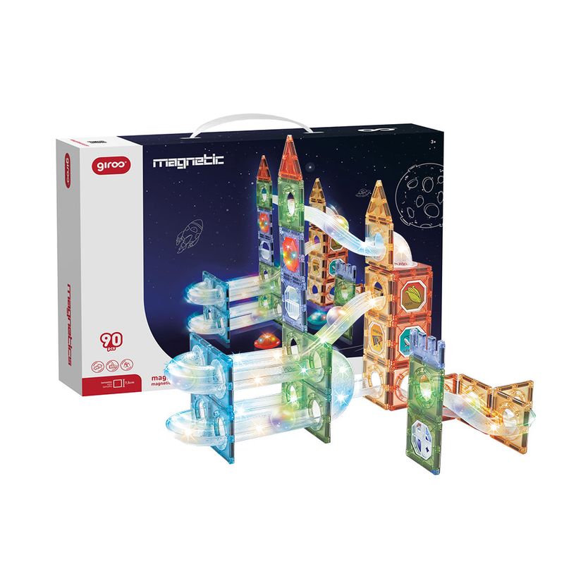 Jogo Magnético Luminoso 90 Pcs