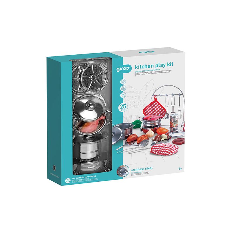 Set Cozinha Utensílios Metal 25 Peças Giros