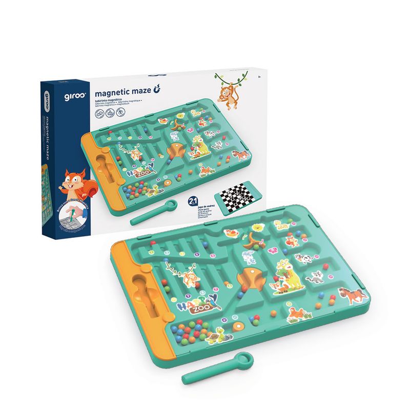 Jogo 2 em 1 Zoo e Xadrez