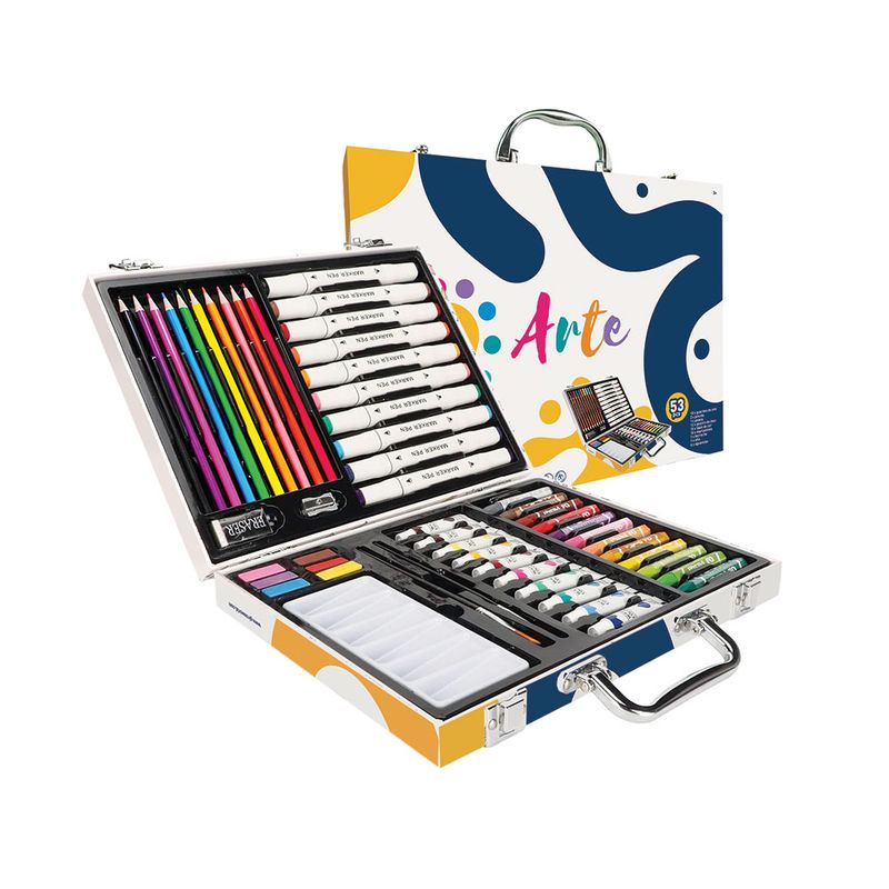 Conjunto de Pintura Infantil com 53 peças