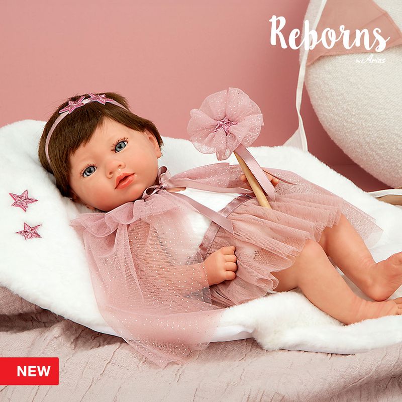 Arias Reborn 38 cm Princess Rosa com Manta