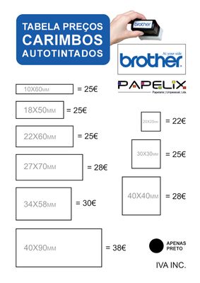 Carimbo Autotintado Brother - 34x58mm