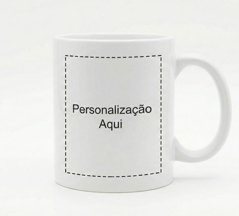 Caneca Branca Personalizada - 330ml