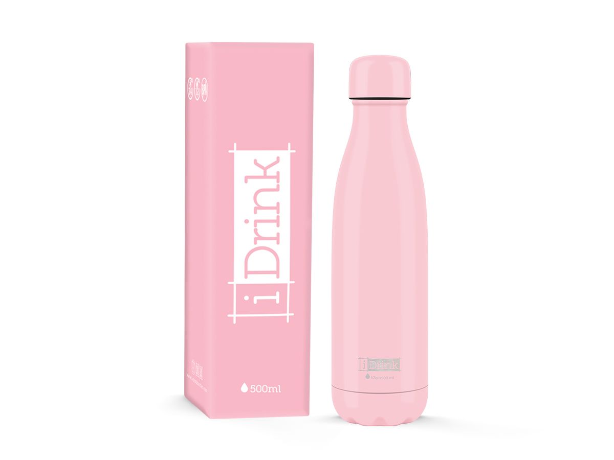 Garrafa Térmica IDrink Rosa Pastel