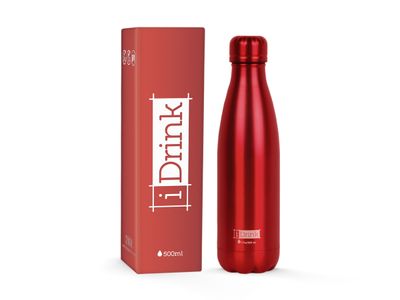Garrafa Térmica IDrink Metalizada Vermelha