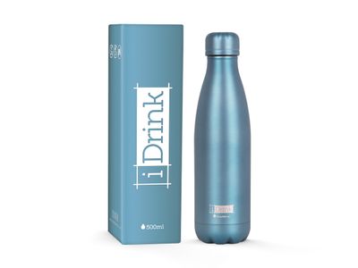 Garrafa Térmica IDrink Metalizada Azul