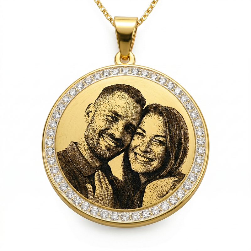 Colar Brilho Dourado Personalizado