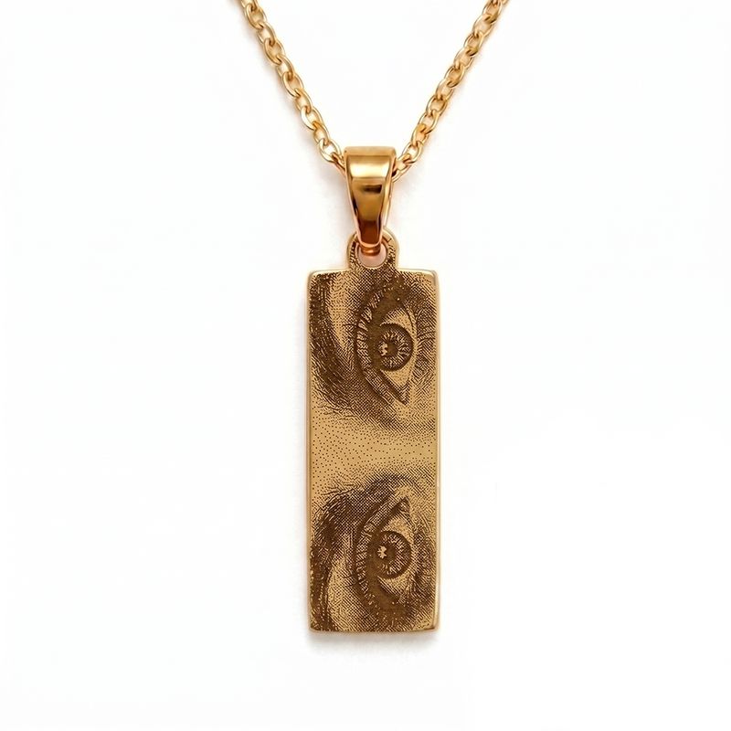 Colar Barra Dourada Personalizado