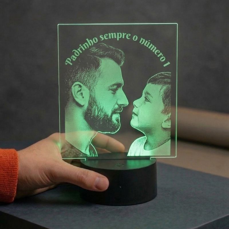 Candeeiro Led Acrílico Retangular Personalizado
