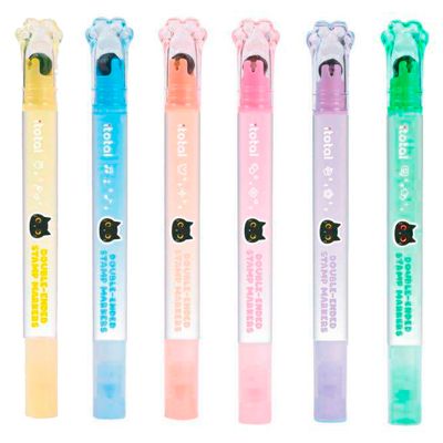 Sublinhador Glitter e Carimbo 2 em 1 iTotal Macaron