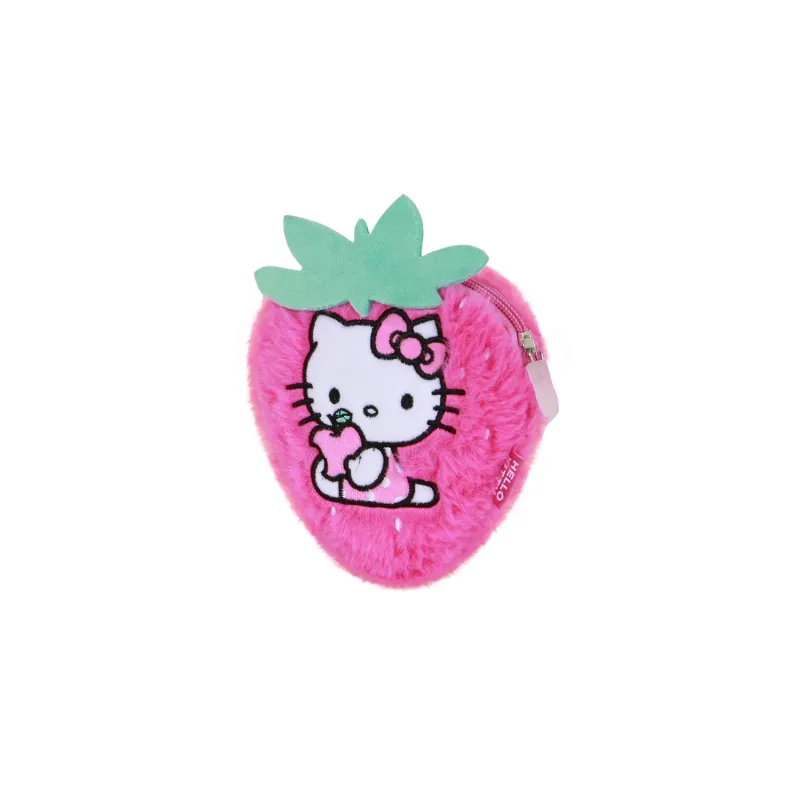 Carteira de Morango Rosa Suave Hello Kitty