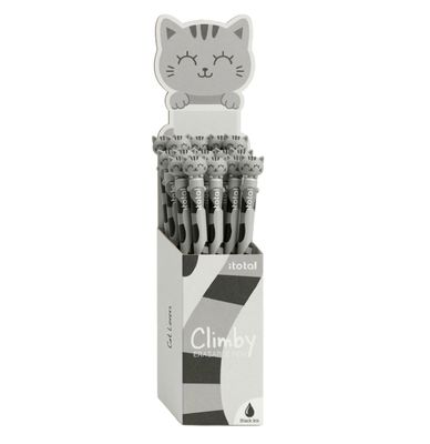 Caneta Apagável ITotal Climby Gato Cinza