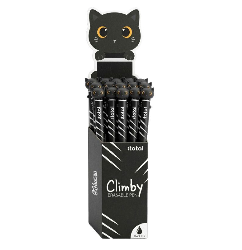 Caneta Apagável ITotal Climby Gato Preto