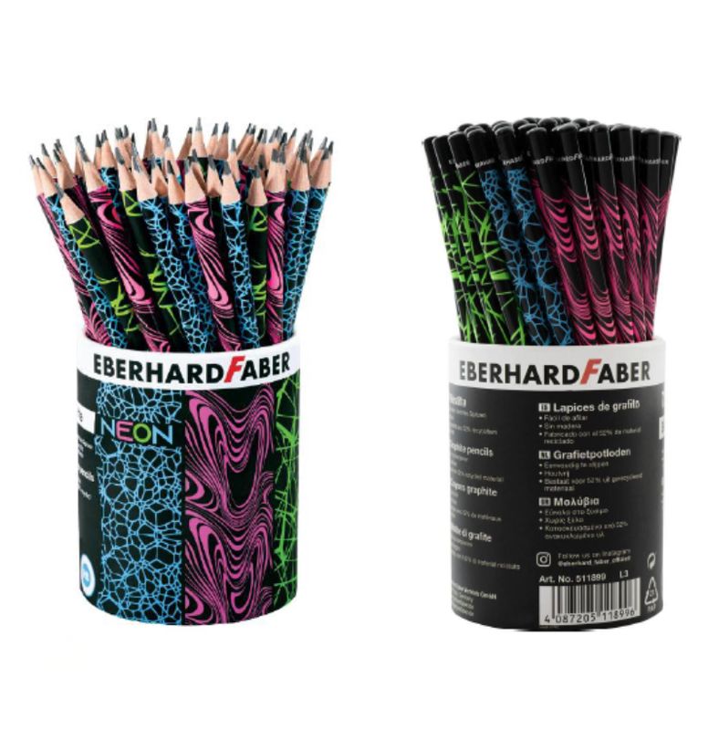 Lápis de Grafite Eberhard Faber - Coleção Neon